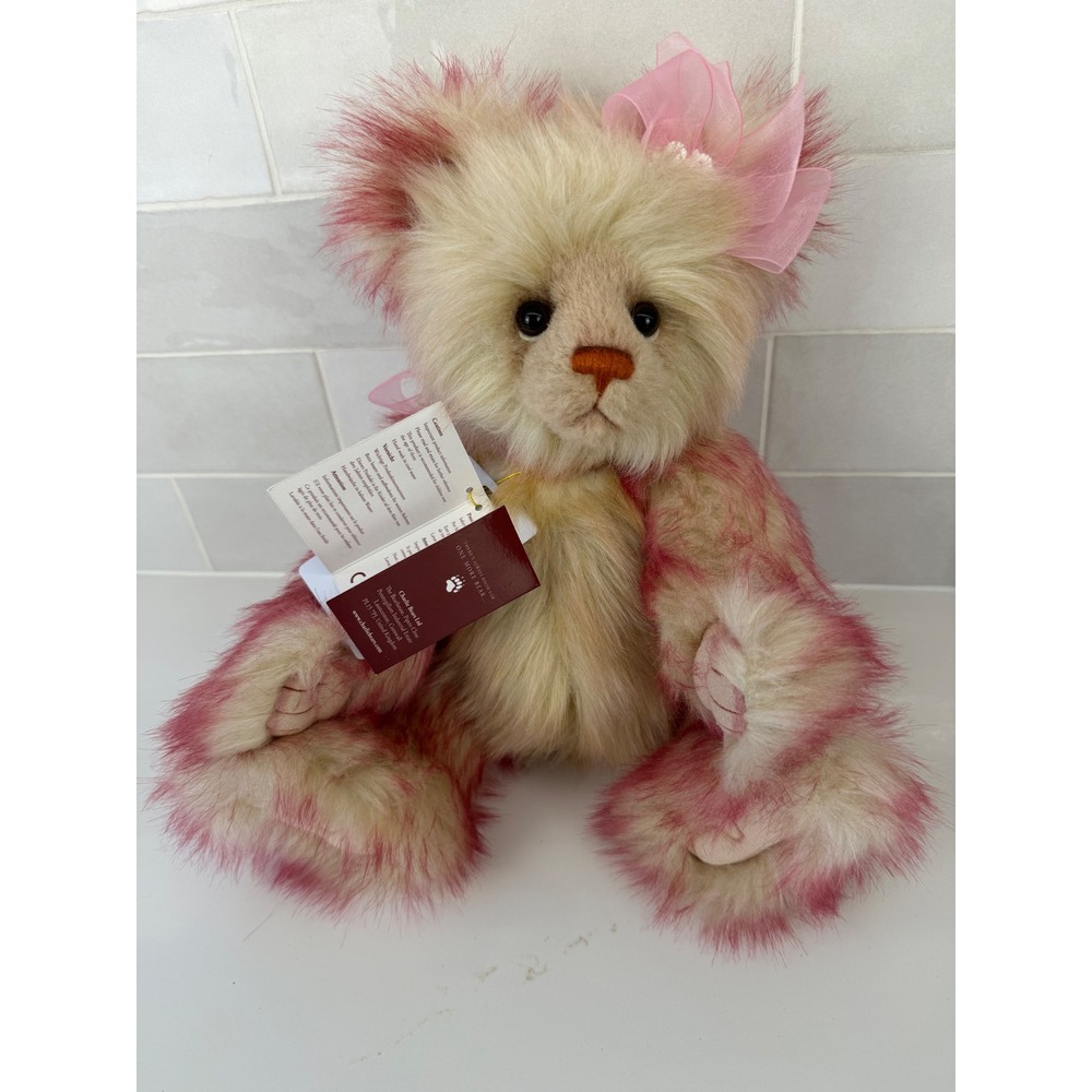 Charlie Bears Plush 2018 Birthday Bear 13in Pink Cream Limited Edition Jointed